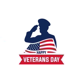 Veterans day vector. Veterans day celebration. Vector illustration isolated on white background.