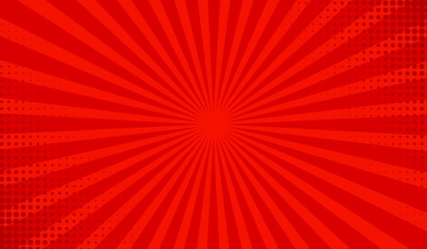 red halftone comic cartoon background vector