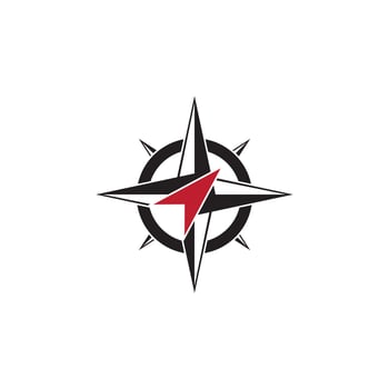 Compass icon and symbol vector template
