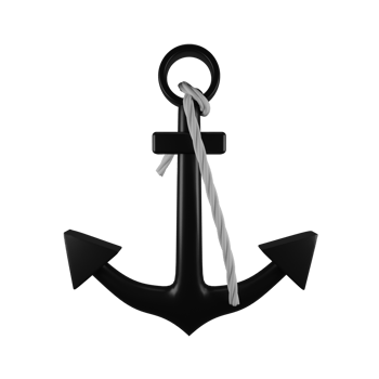anchor 3d icon, suitable to be used as an additional element to your design png