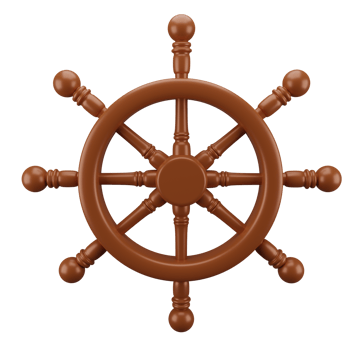 ship wheel 3d icon, suitable to be used as an additional element in your design png