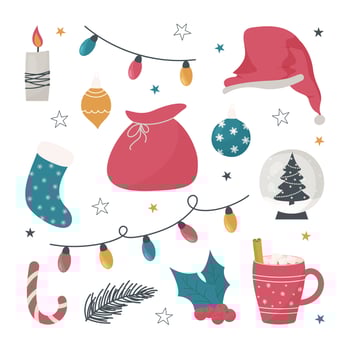 Christmas clip art set vector