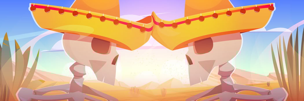 Day of the dead, Dia de los muertos or Viva Mexico vector