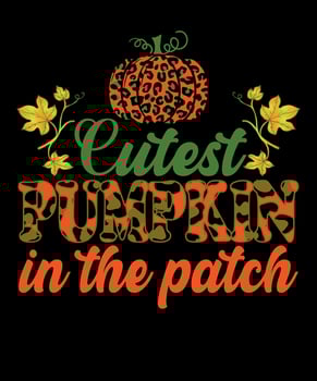 cutest pumpkin in the patch valentine design vector
