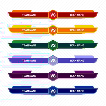Collection of broadcast score with pattern background vector