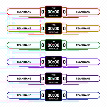 Collection of simple broadcast score with pattern background vector