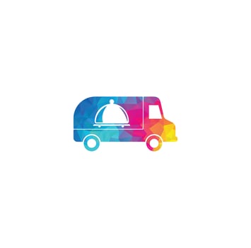 food truck logo design template. food delivery logo design. food truck courier logo design. vector