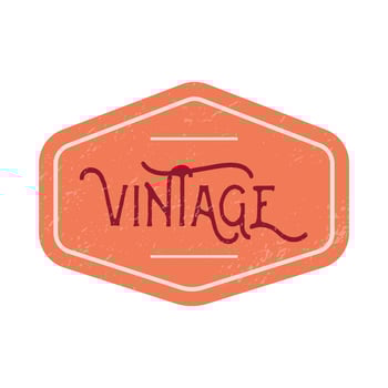 Vintage red label vector
