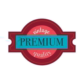 Premium quality label in vintage style vector