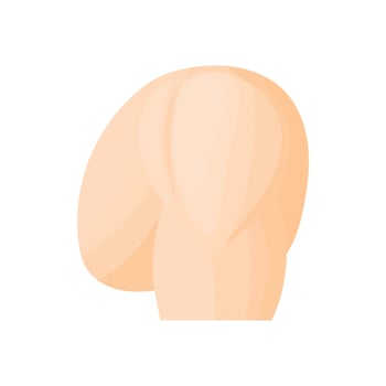 Biceps icon in cartoon style vector