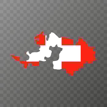 Basel-Landschaft map, Cantons of Switzerland. Vector illustration.