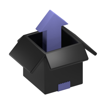 black storage upload 3d icon png