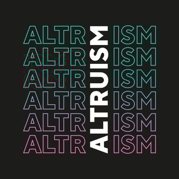 Altruism new best gradient colorful unique stock text effect professional typography tshirt design vector