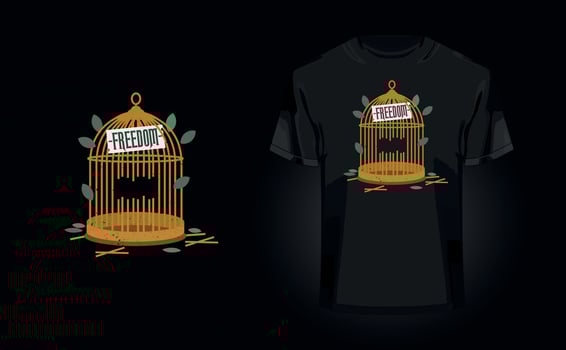 Freedom - t-shirt design quotes for t-shirt printing, clothing fashion, Poster, Wall art, typography vector