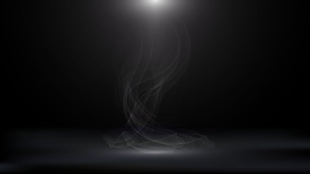 Black studio room wall background with spotlight and smoke empty space vector