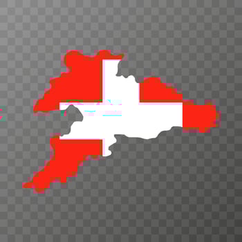 Jura map, Cantons of Switzerland. Vector illustration.