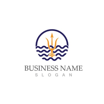 Trident logo template vector icon