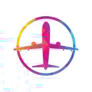 Airplane icon vector illustration design Logo Template, Airplane company logo, Traveling Logo,
