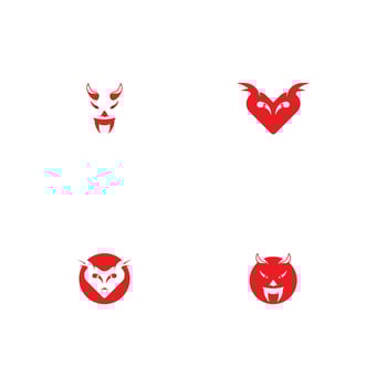 Devil logo vector design and symbol icon illustration