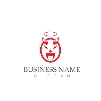 Devil logo vector design and symbol icon illustration