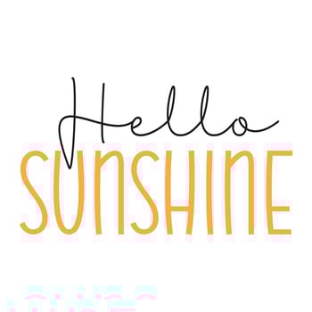 New colorful summer quotes hello sunshine calligraphy svg cut files typography tshirt design vector