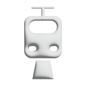 tram icon 3d design for application and website presentation png
