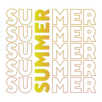 Gradient color summer quotes svg cut files typography tshirt design for print vector