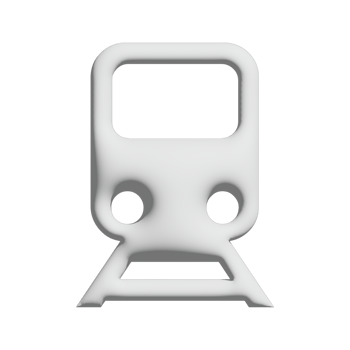 tram icon 3d design for application and website presentation png