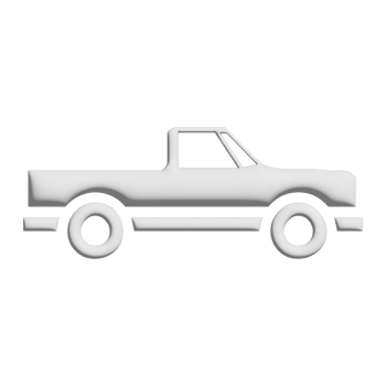 Long pickup truck icon 3d design for application and website presentation png