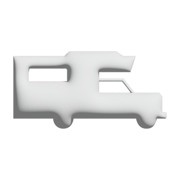Minibus icon 3d design for application and website presentation png