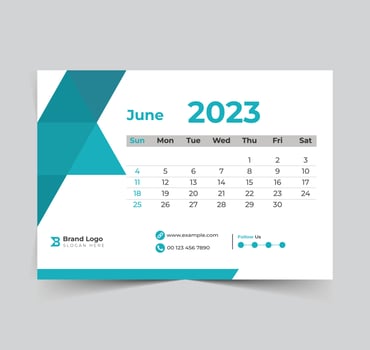 2023 calendar happy new year design vector