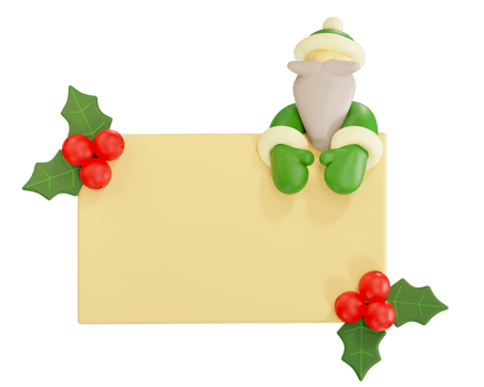 New Year background for congratulations 3D illustration png