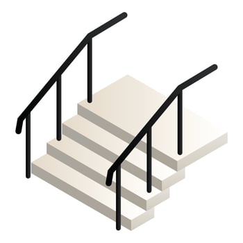 Home stairs icon, isometric style vector