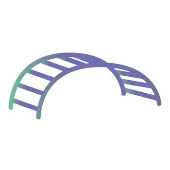Monkey bars icon, cartoon style vector