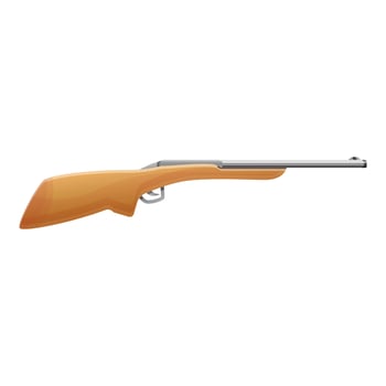 Old hunter rifle icon, cartoon style vector