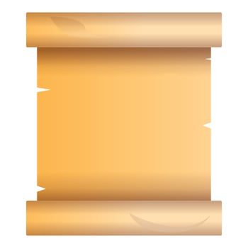 Mystery papyrus icon, cartoon style vector