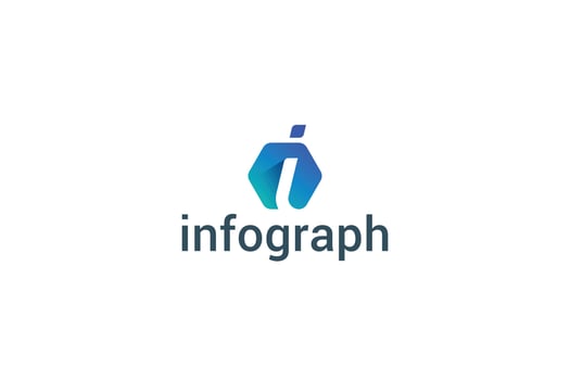 Letter i creative hexagonal technological modern logo vector