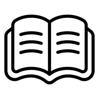 Book line icon on white background vector