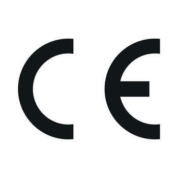 CE mark on transparent background vector
