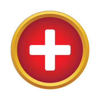 Plus icon, simple style vector