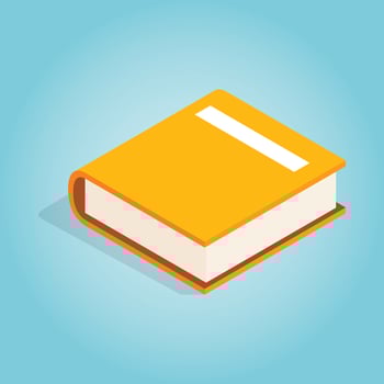 Big book icon, isometric 3d style vector