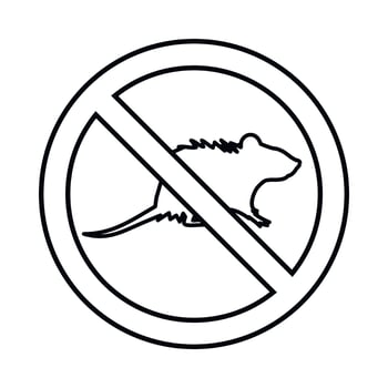 No rats sign icon, outline style vector