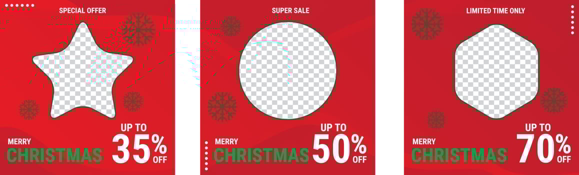 Christmas business marketing social media post template design . Holiday, new year, xmas and winter festival sale promotion banner, flyer or poster. Eps10 Vector Illustration