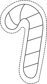 Candy Cane Christmas Scissor Skills vector
