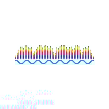 Sound waves vector illustration