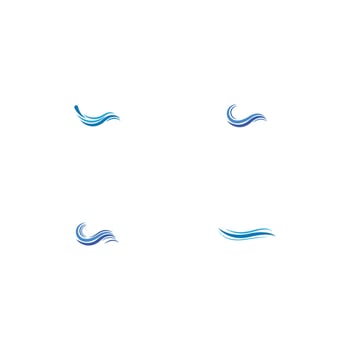 Water wave icon design illustration logo vector