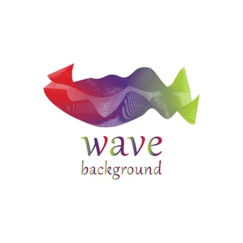 Wave line vector color background