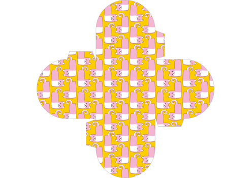 Packaging Box Design with Cat Pattern Theme png
