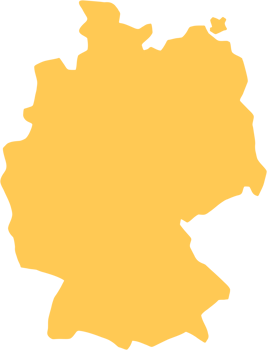 doodle freehand drawing of germany map. png
