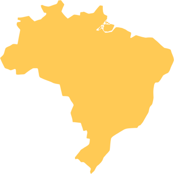 doodle freehand drawing of brazil map. png